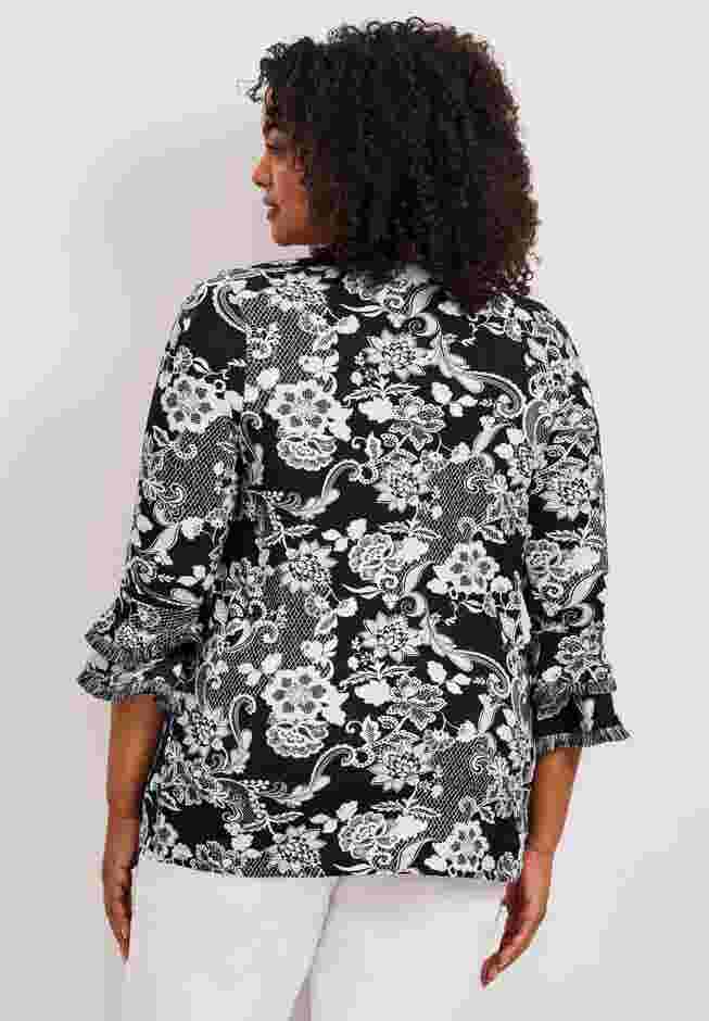Tiered Ruffle Sleeve Top image number 1