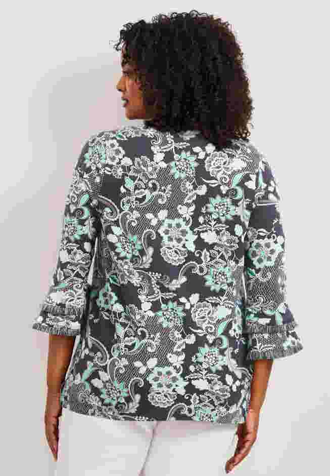 Tiered Ruffle Sleeve Top image number 1