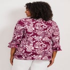 Tiered Ruffle Sleeve Top image number null