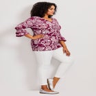 Tiered Ruffle Sleeve Top image number null
