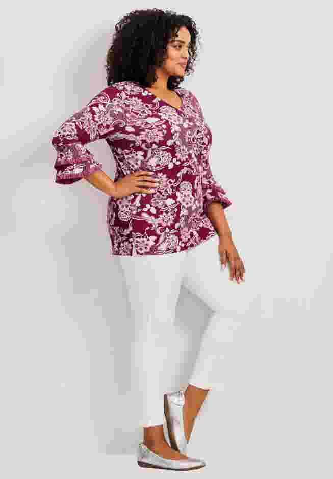 Tiered Ruffle Sleeve Top image number 2