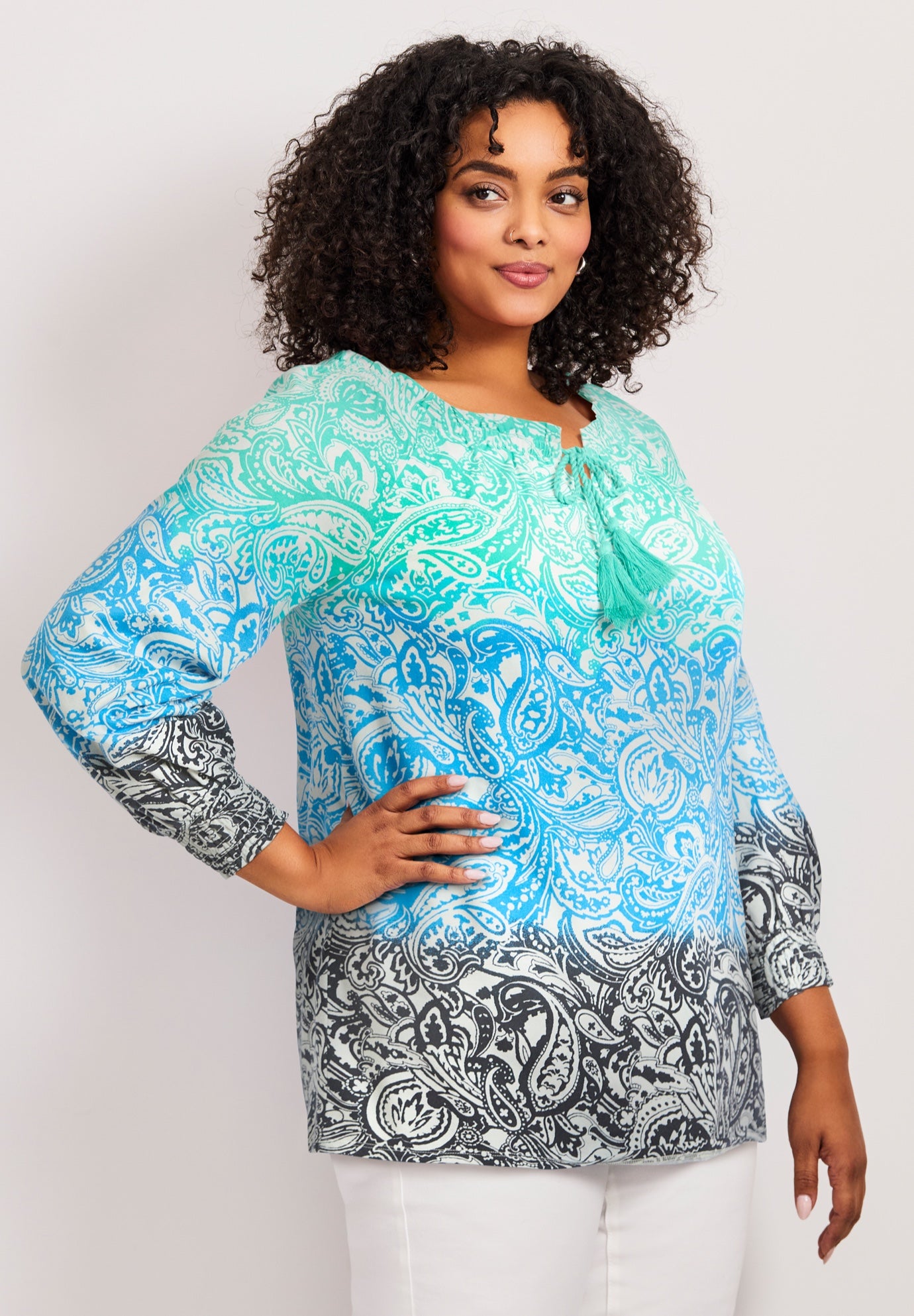 Ombre Print Top image number 2