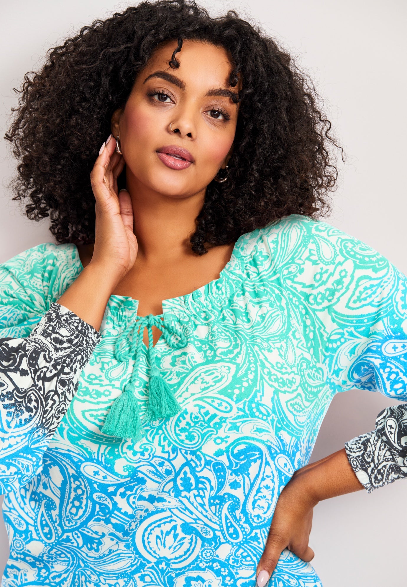 Ombre Print Top image number 3