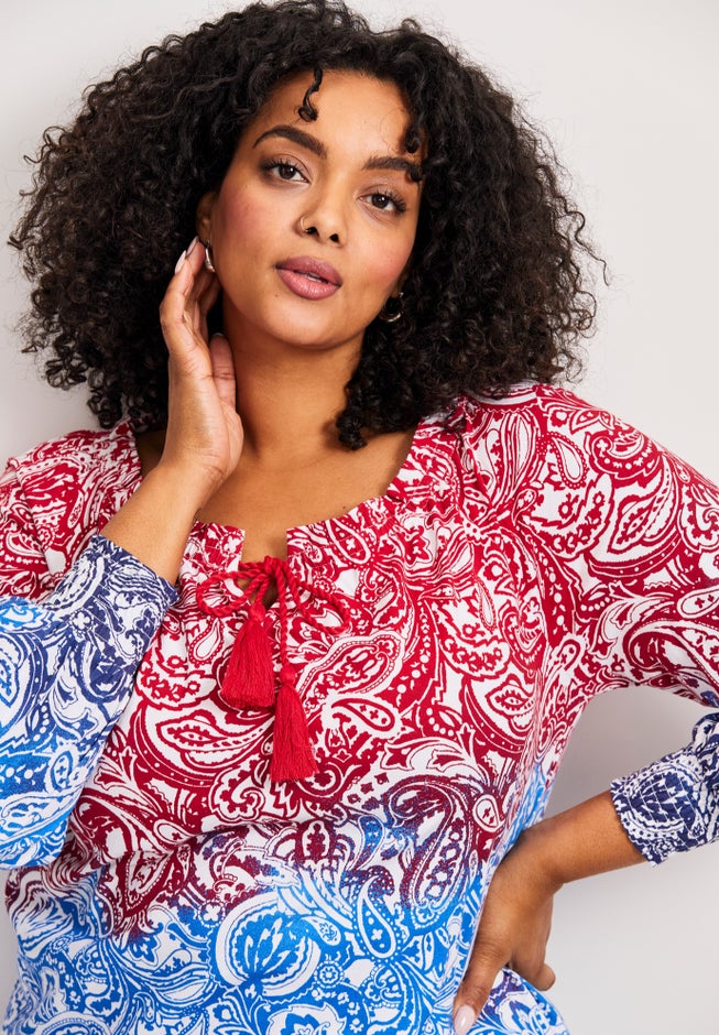 Ombre Print Top image number 3