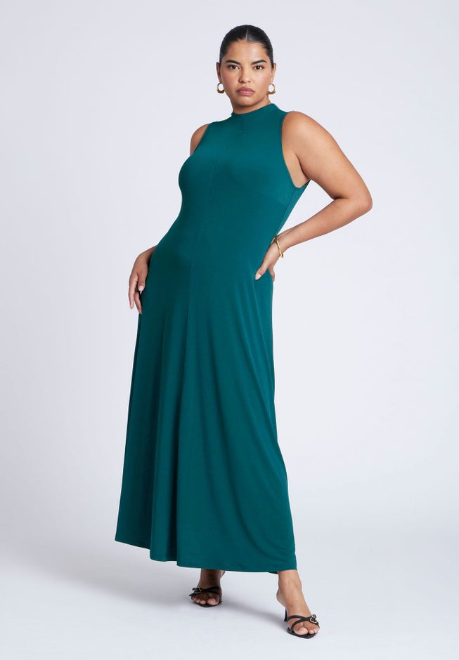Mock Sleeveless Maxi Dress image number 3