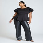 Flare Sleeve Peplum Top image number null