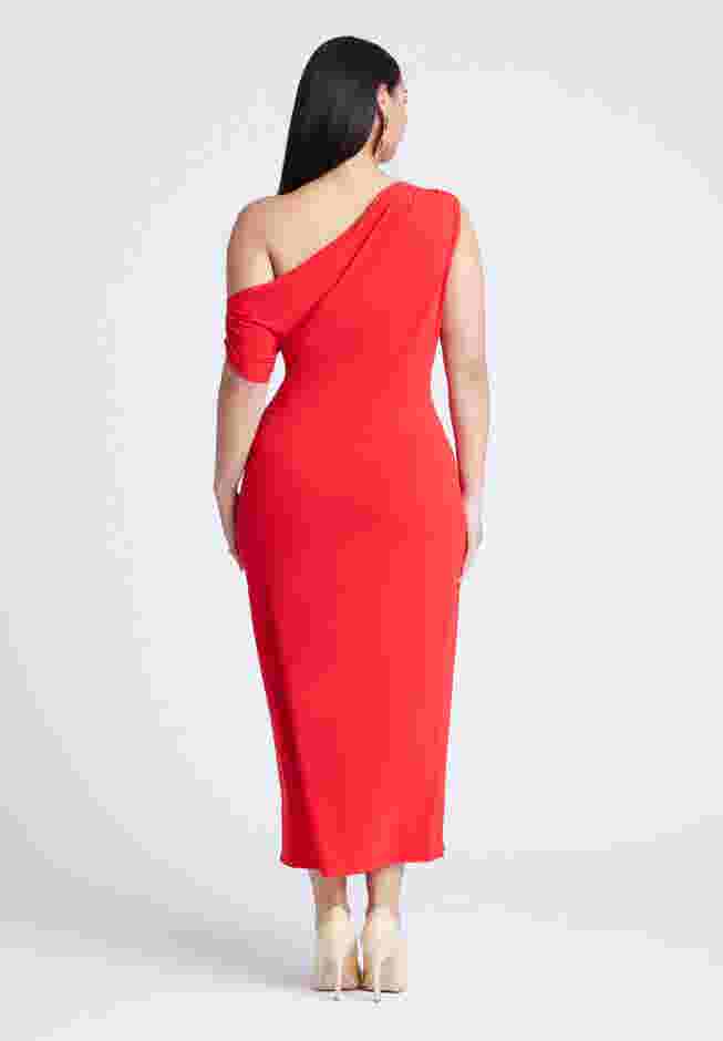 Off The Shoulder Tie Front Midi Dress image number 1