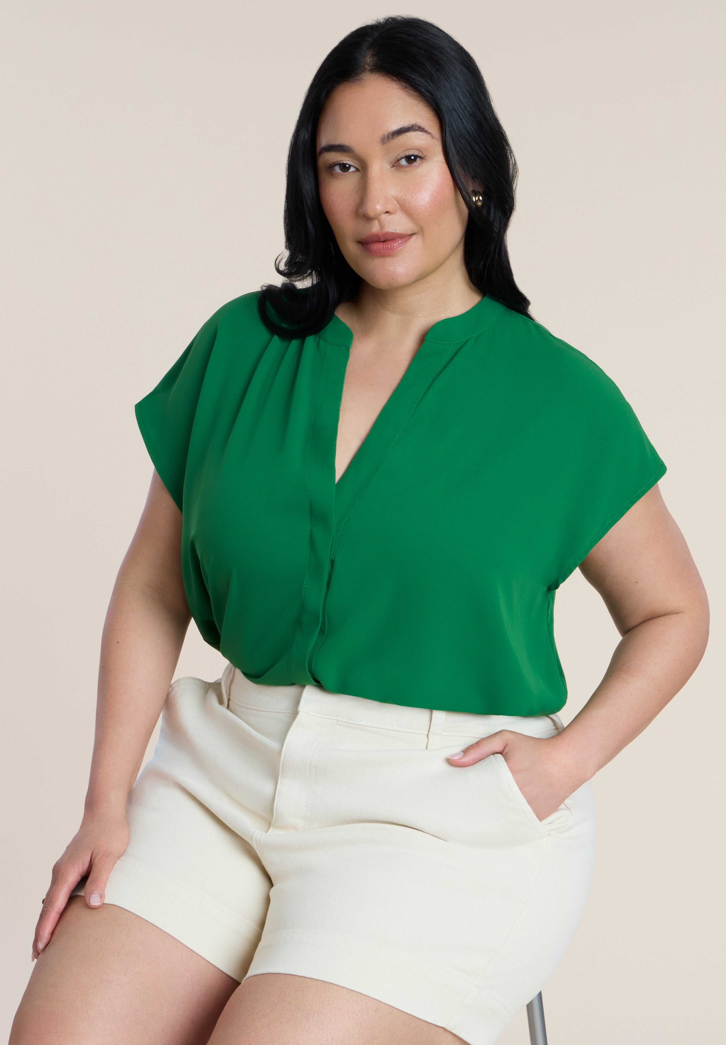 Notch Collar Blouse image number 3