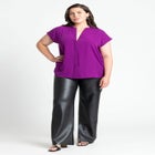 Notch Collar Blouse image number null