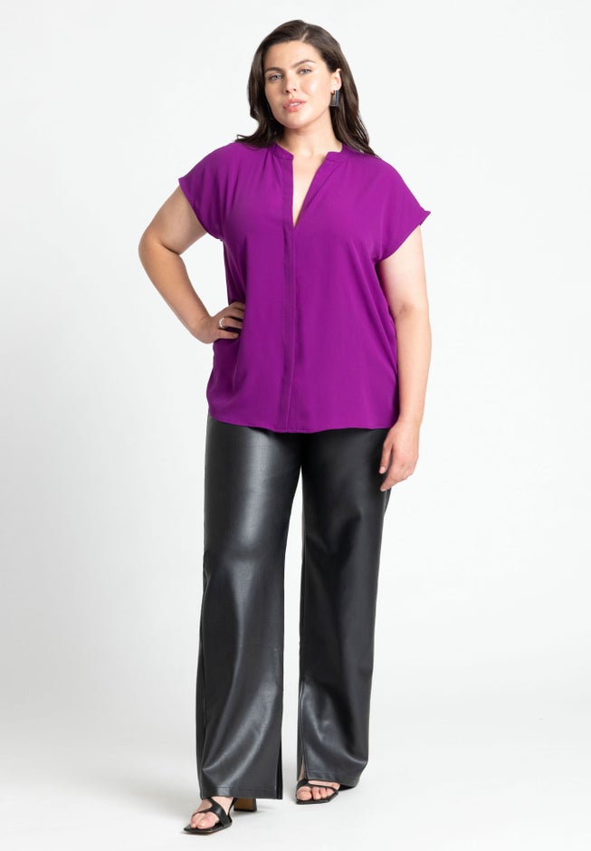 Notch Collar Blouse image number 2