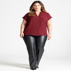 Notch Collar Blouse image number null