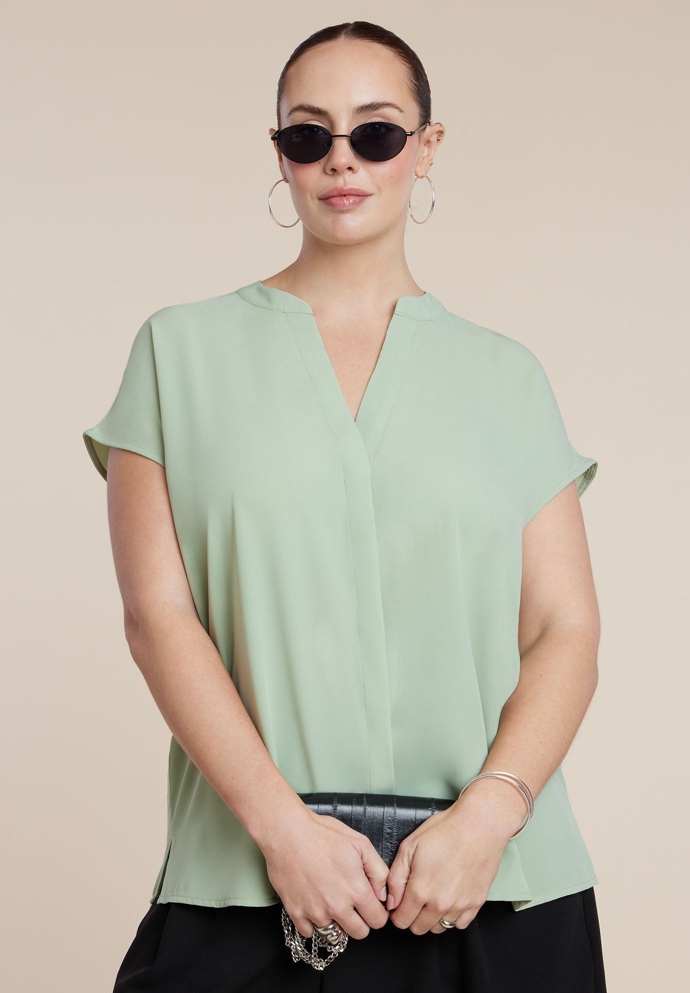 Notch Collar Blouse image number 2