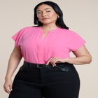 Notch Collar Blouse image number null