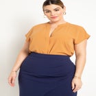 Notch Collar Blouse image number null