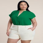 Notch Collar Blouse image number null