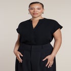 Notch Collar Blouse image number null