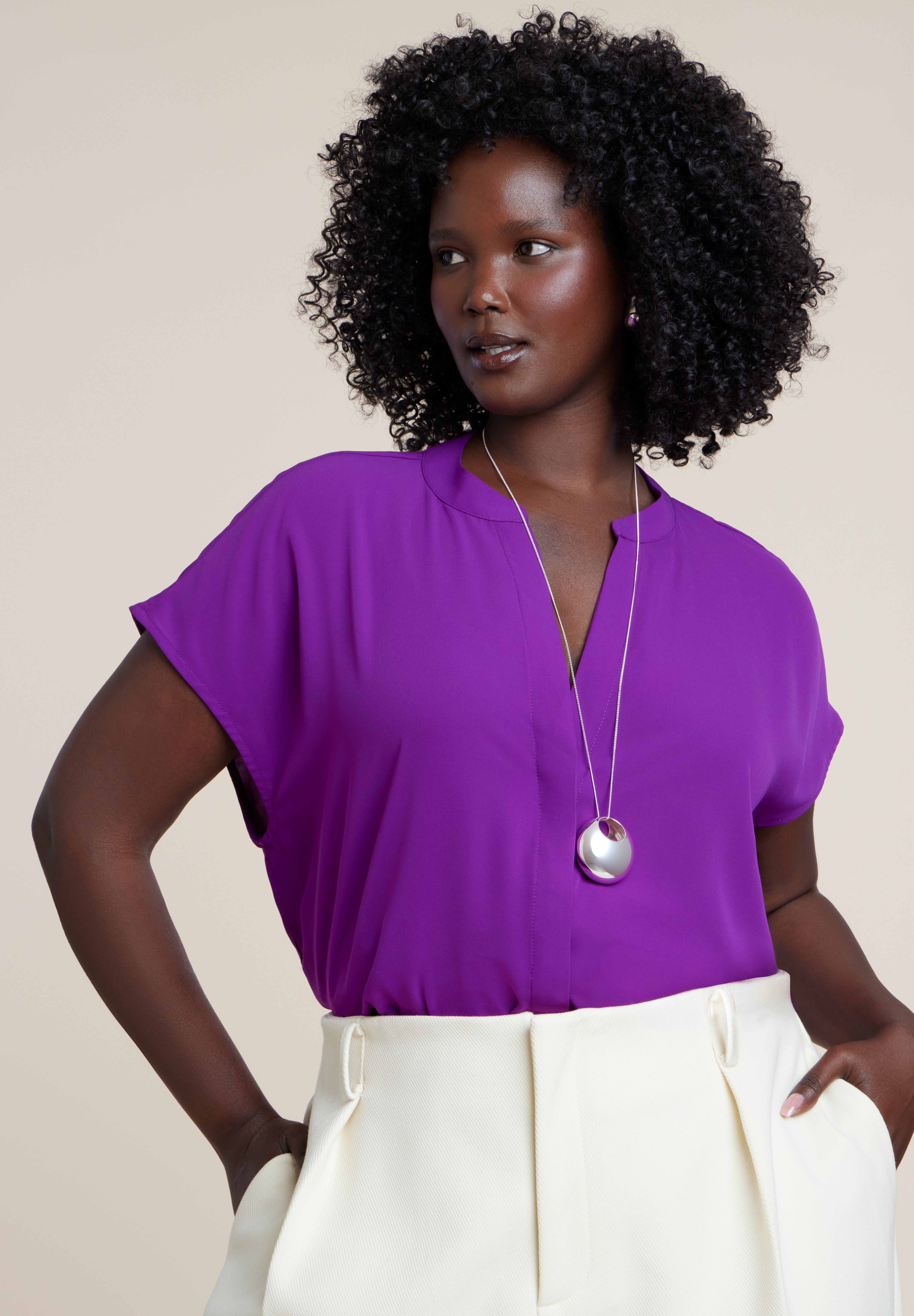 Notch Collar Blouse image number 0