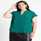 Notch Collar Blouse image number null