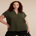 Notch Collar Blouse image number null