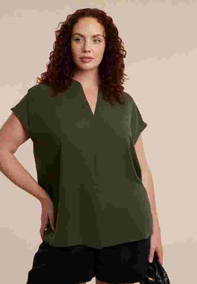Notch Collar Blouse image number 0