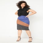 Flutter Sleeve Tie Neck Blouse image number null