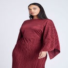 Cape Effect Plisse Dress image number null