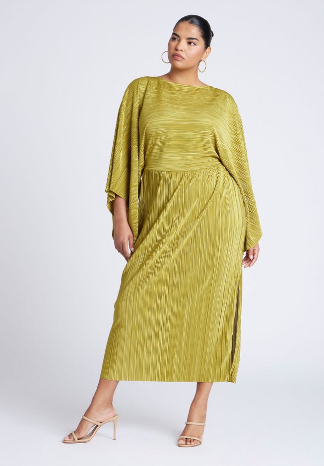 Cape Effect Plisse Dress image number 0
