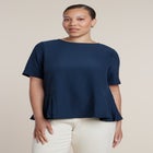 Pleated Hem Top image number null