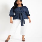 Dramatic Faux Wrap Top image number null