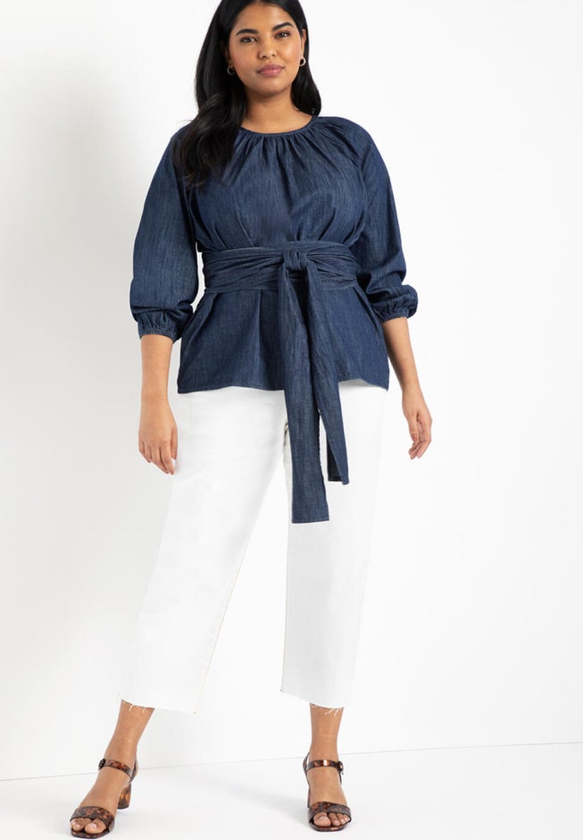 Dramatic Faux Wrap Top image number 2