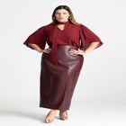 Bow Blouse With Flutter Sleeve image number null