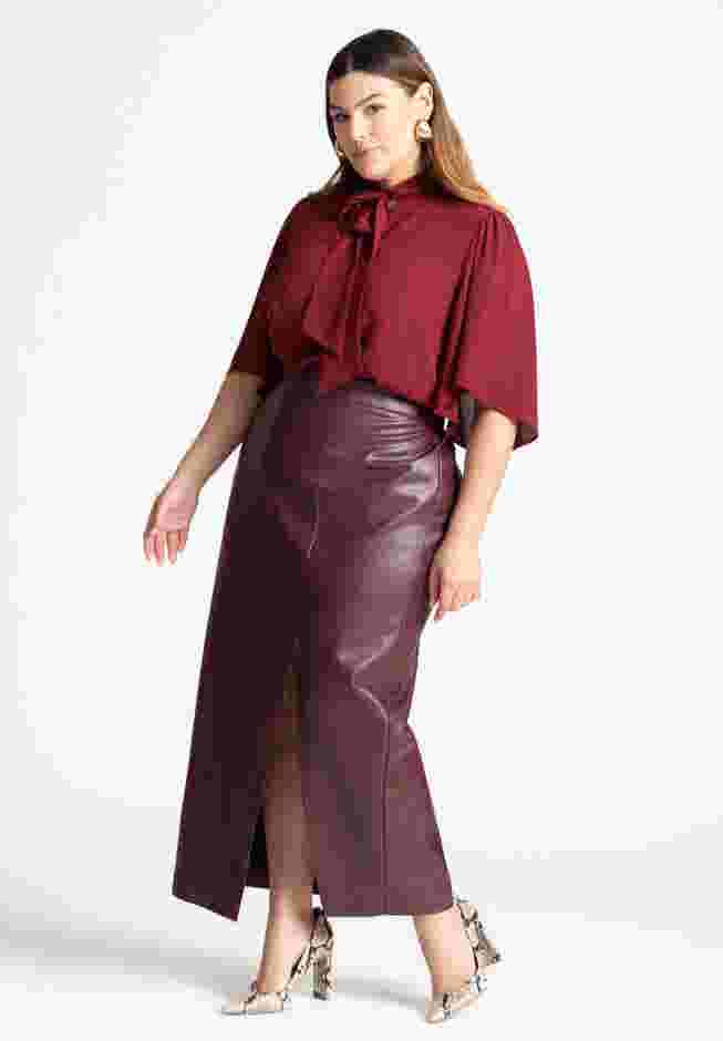 Bow Blouse with Flutter Sleeve image number 4