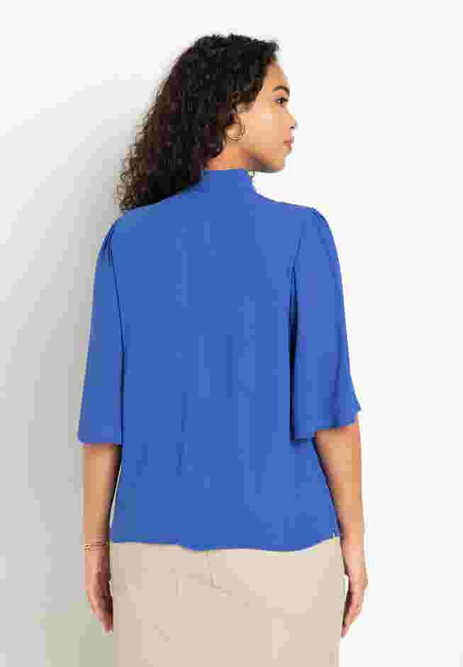 Bow Blouse with Flutter Sleeve image number 1