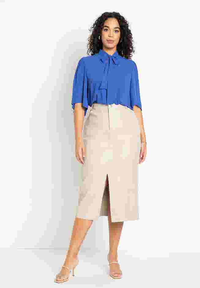 Bow Blouse with Flutter Sleeve image number 2