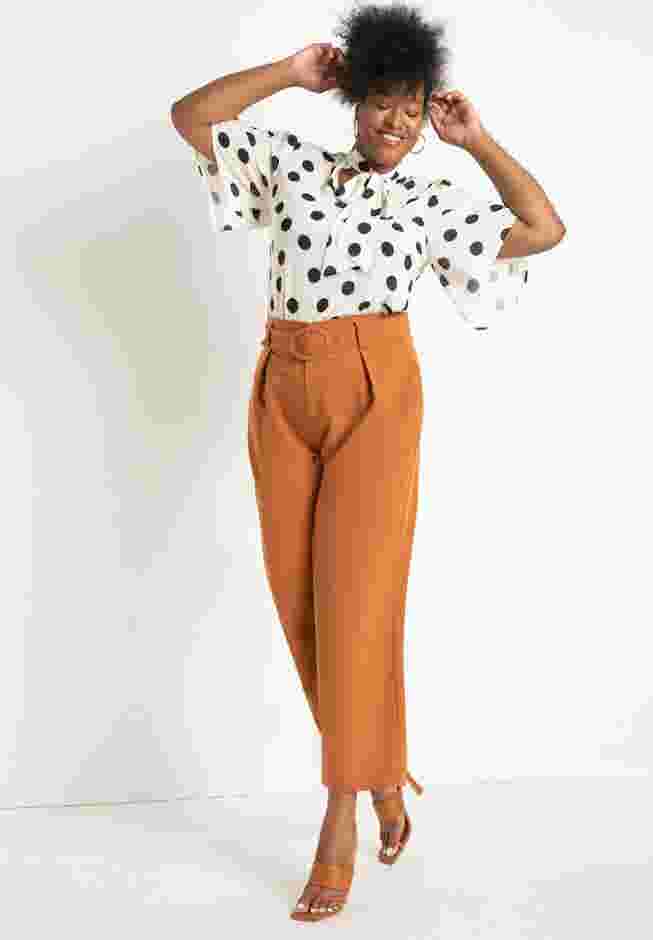 Bow Blouse with Flutter Sleeve image number 2