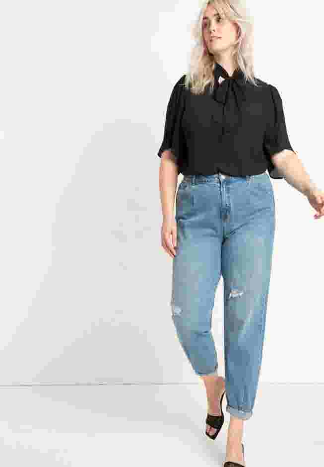 Bow Blouse with Flutter Sleeve image number 2