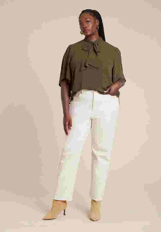 Bow Blouse with Flutter Sleeve image number 1