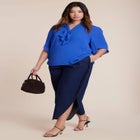 Bow Blouse With Flutter Sleeve image number null