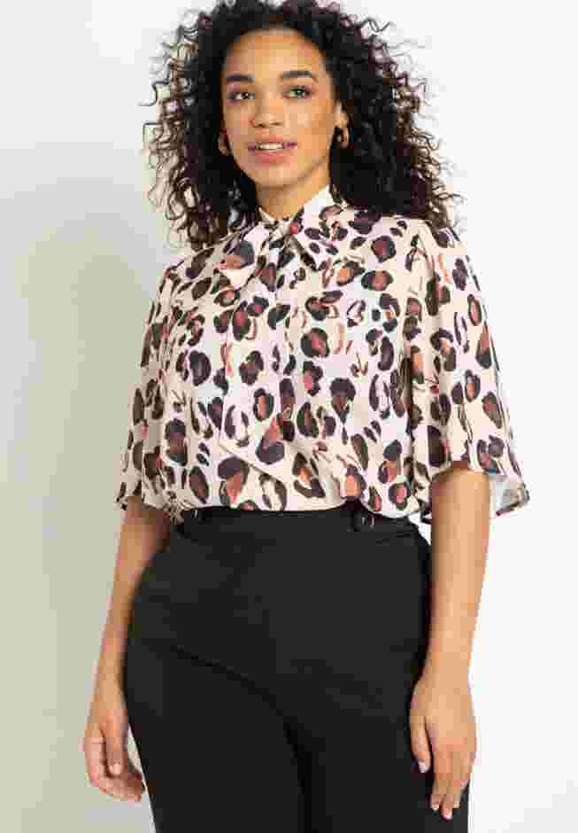 Bow Blouse with Flutter Sleeve image number 0