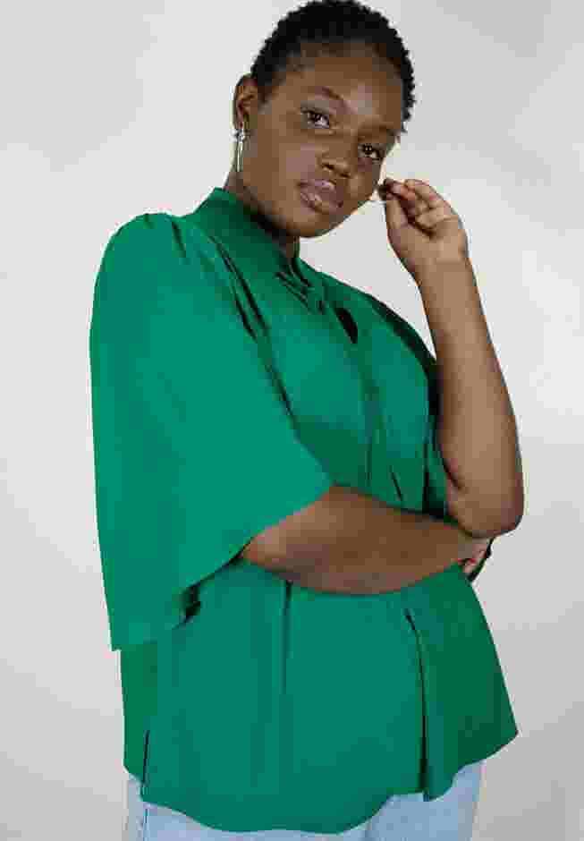 Bow Blouse with Flutter Sleeve image number 0