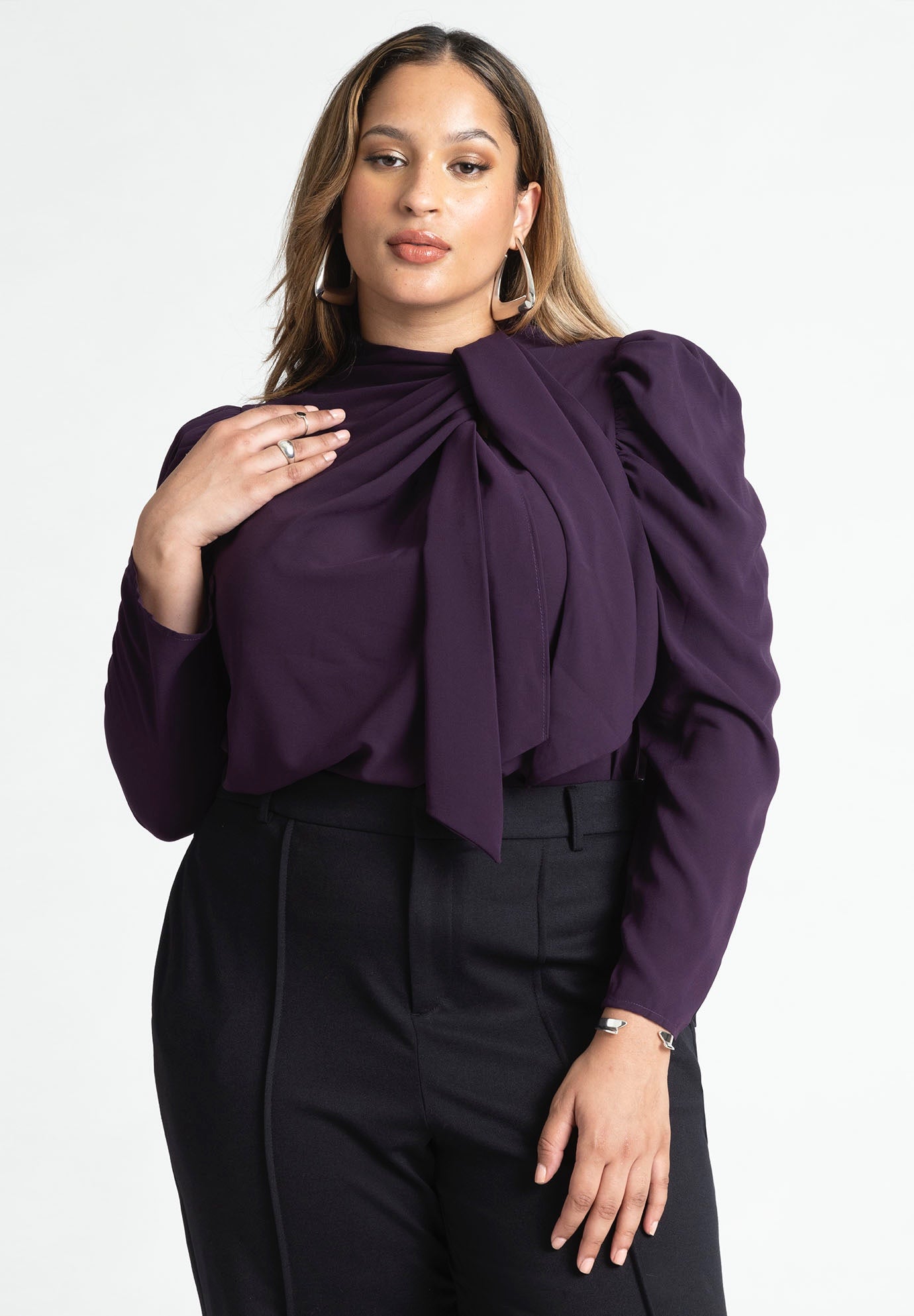 Drape Front Blouse image number 0