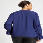 Ruffle Detail Blouse With Ties image number null