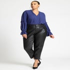 Ruffle Detail Blouse With Ties image number null