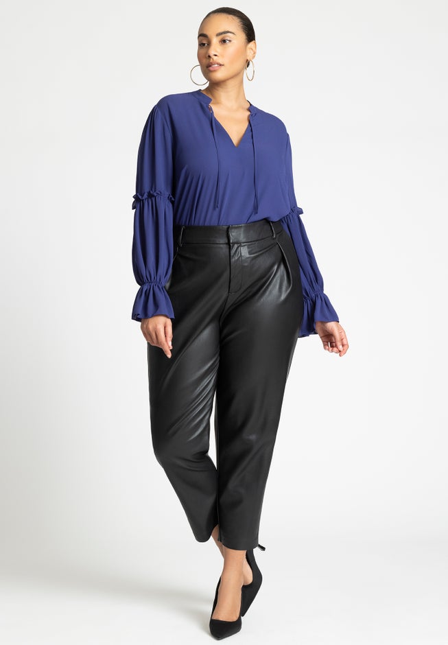 Ruffle Detail Blouse With Ties image number 3