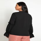 Ruffle Detail Blouse With Ties image number null