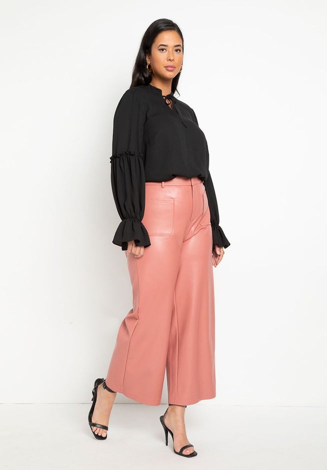 Ruffle Detail Blouse With Ties image number 2