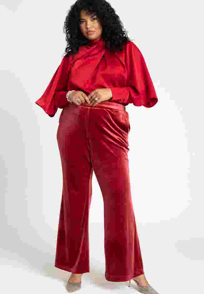Draped Neck Satin Blouse image number 4