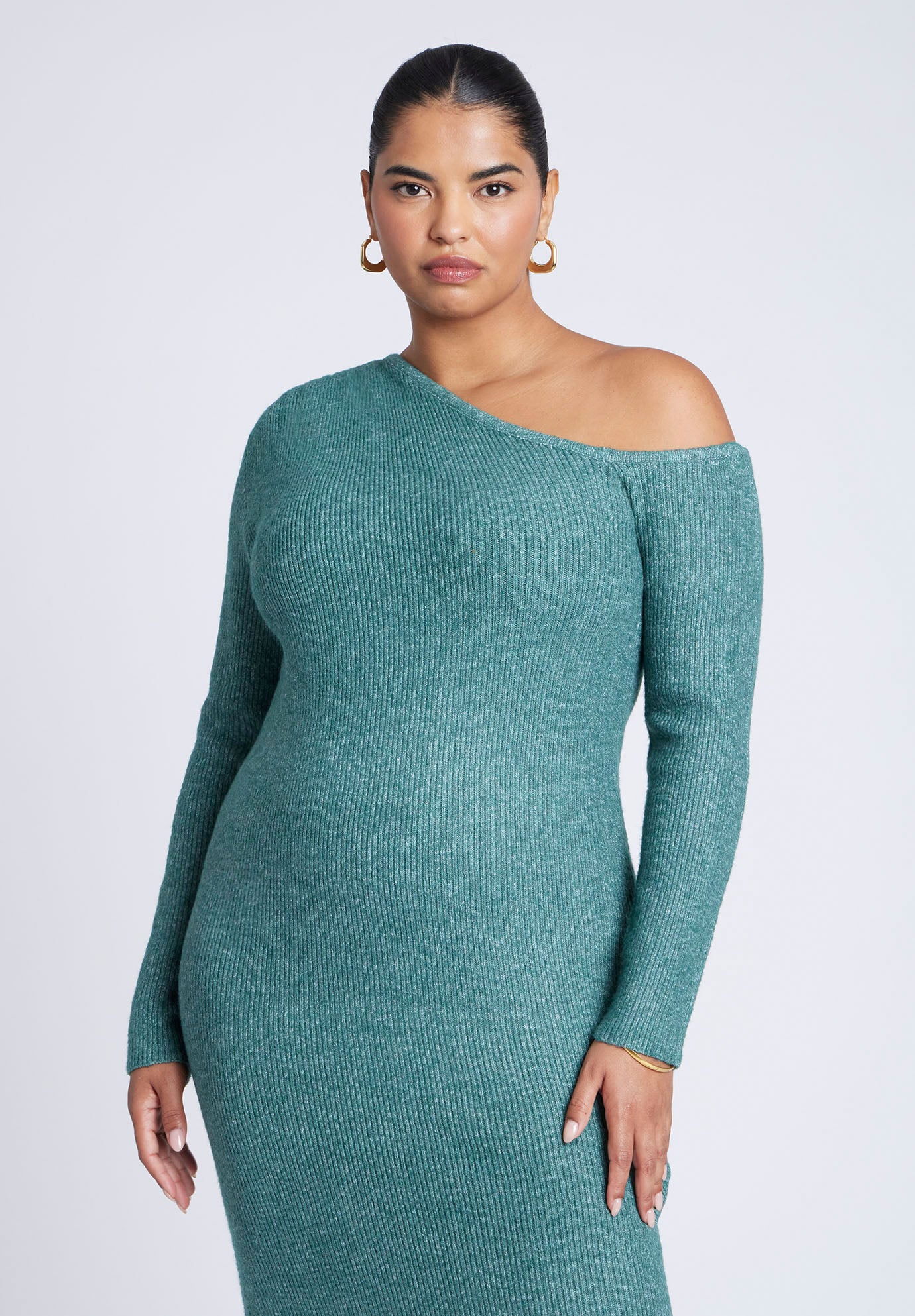 Off Shoulder Sweater Dress image number 4