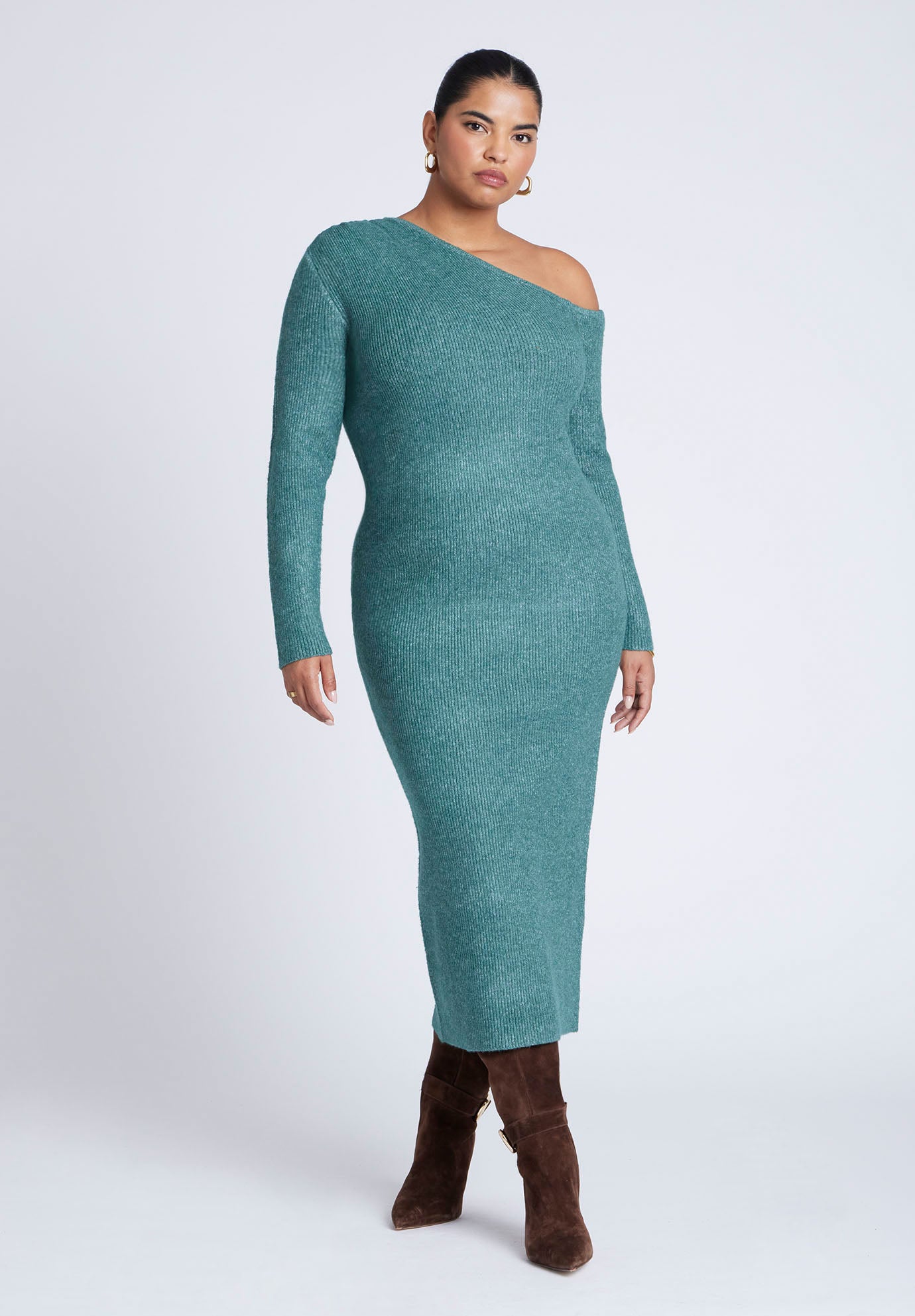 Off Shoulder Sweater Dress image number 0