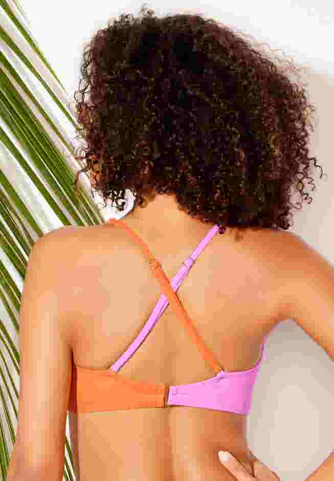 High Neck Color Block Bikini Top image number 1